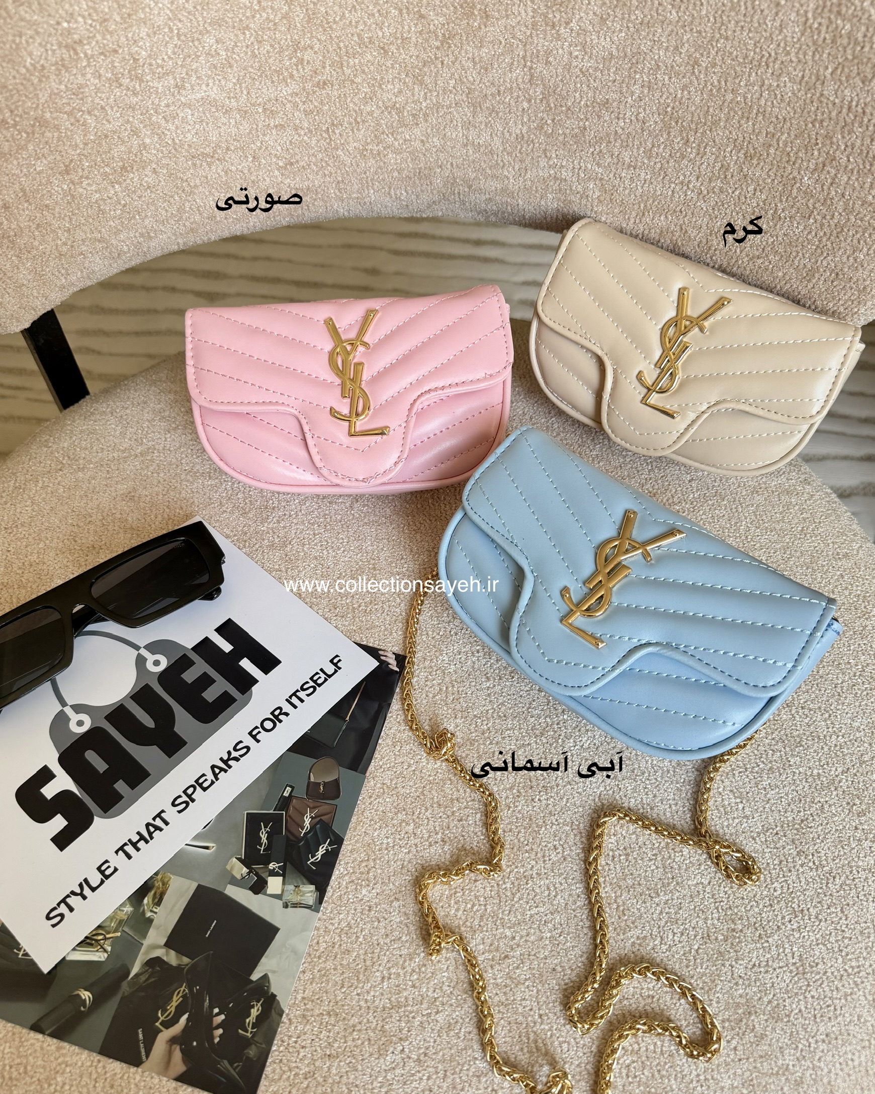 کیف دستی دخترانه مدل رز YSL